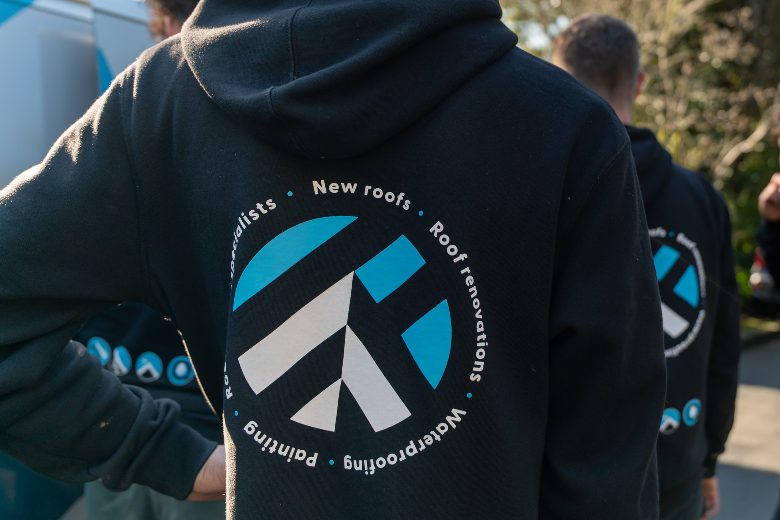 Above Focus Roofing hoodie design