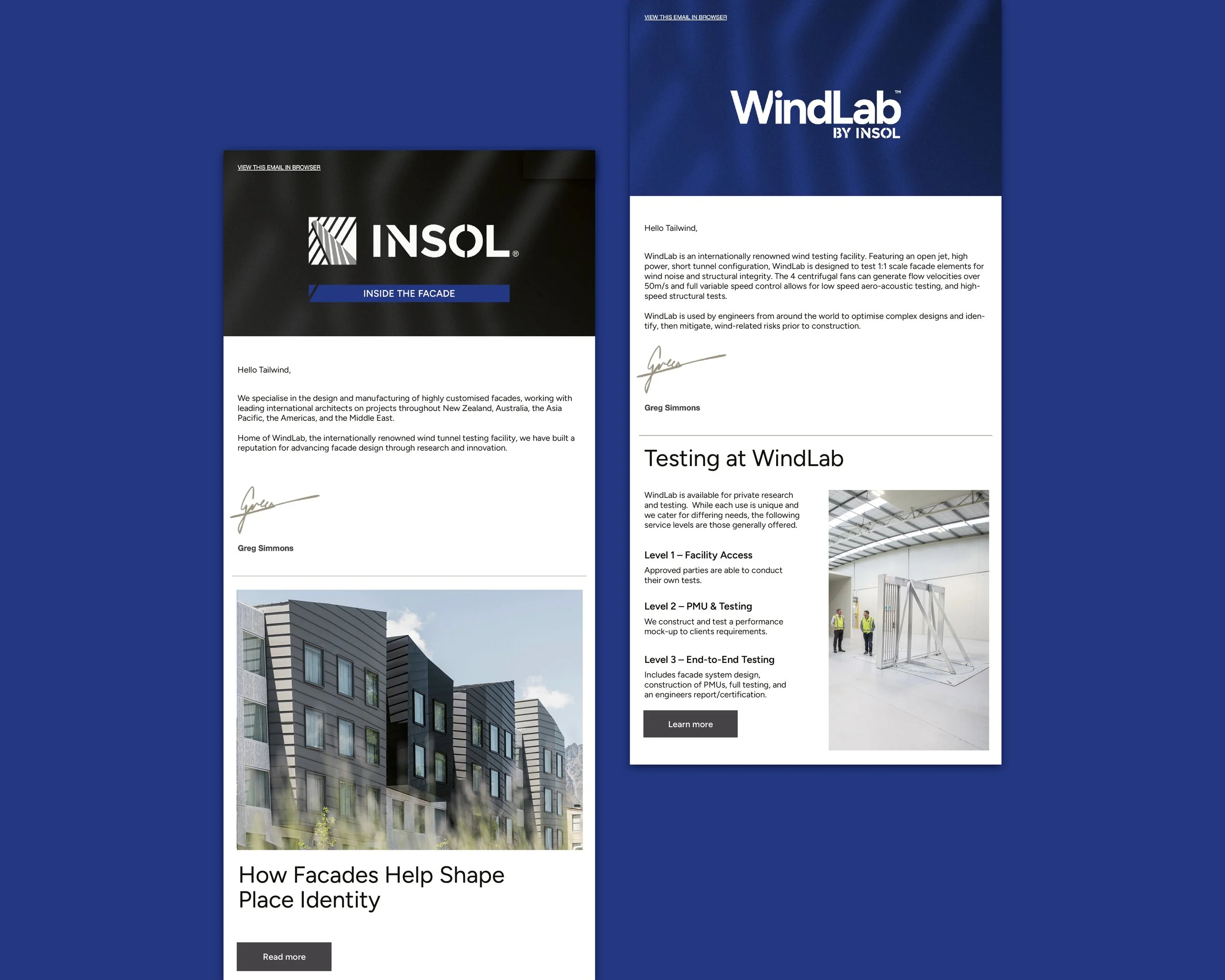 Email newsletter templates for Insol
