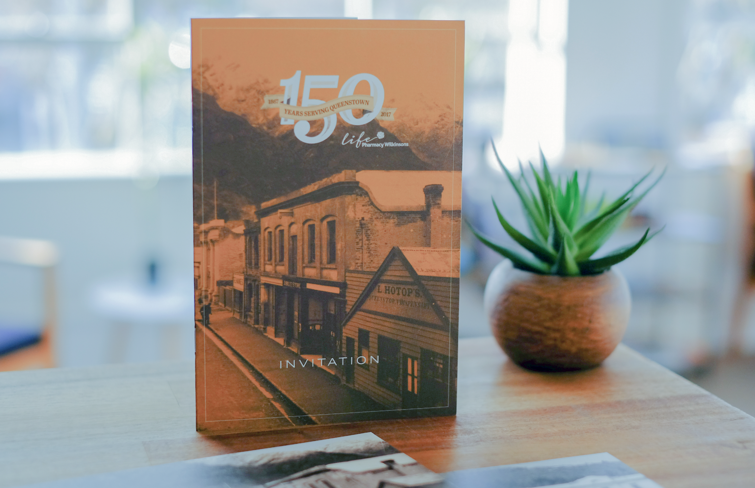 Invitation design for Life Pharmacy 150th Event