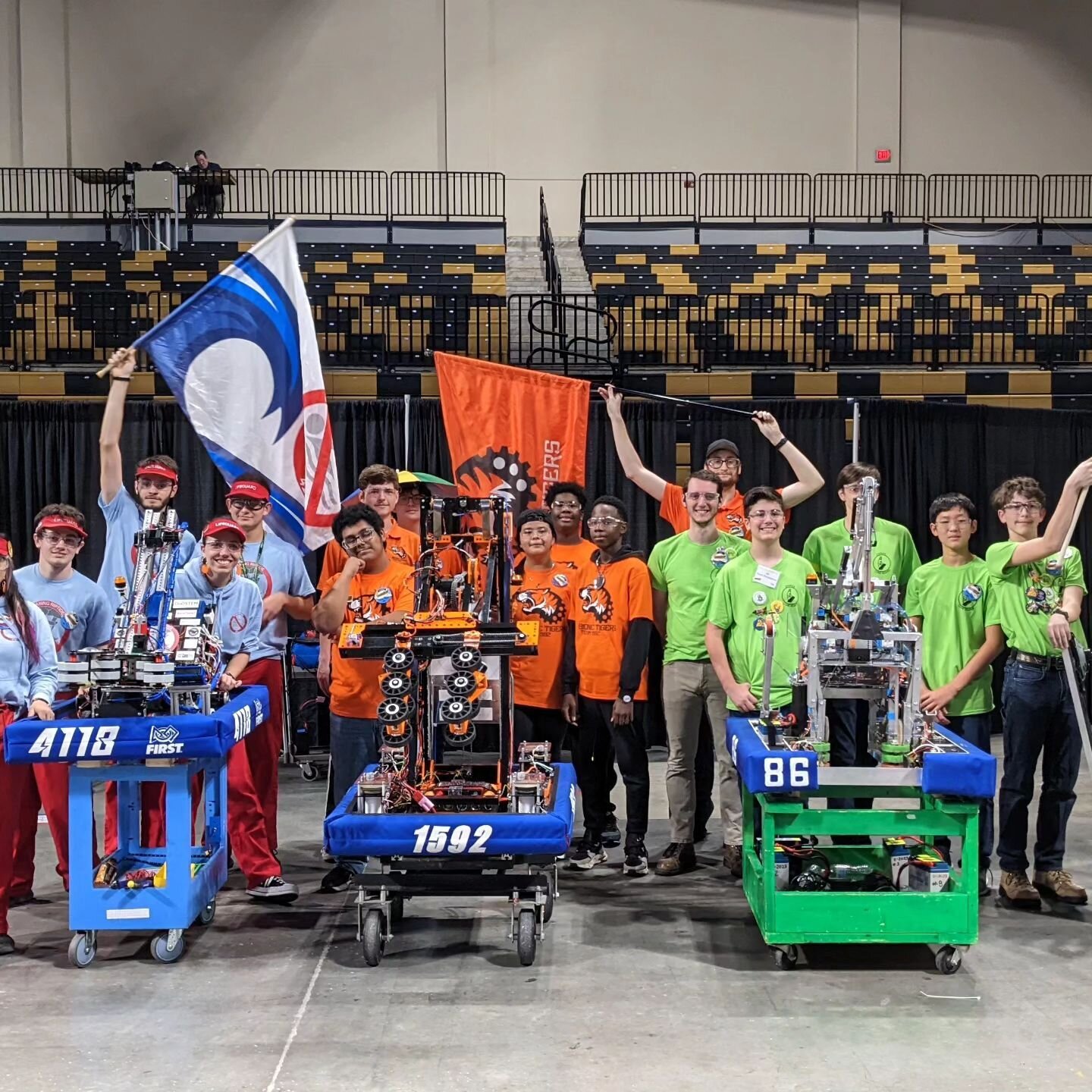 Congrats to team 4118 and 86 for placing 3rd overall at the #orlandofrc regional. #bionictigers #frc1592 #firstrobotics. Stay tuned for our upcoming appearance at the #bayouregional #firstinlouisiana