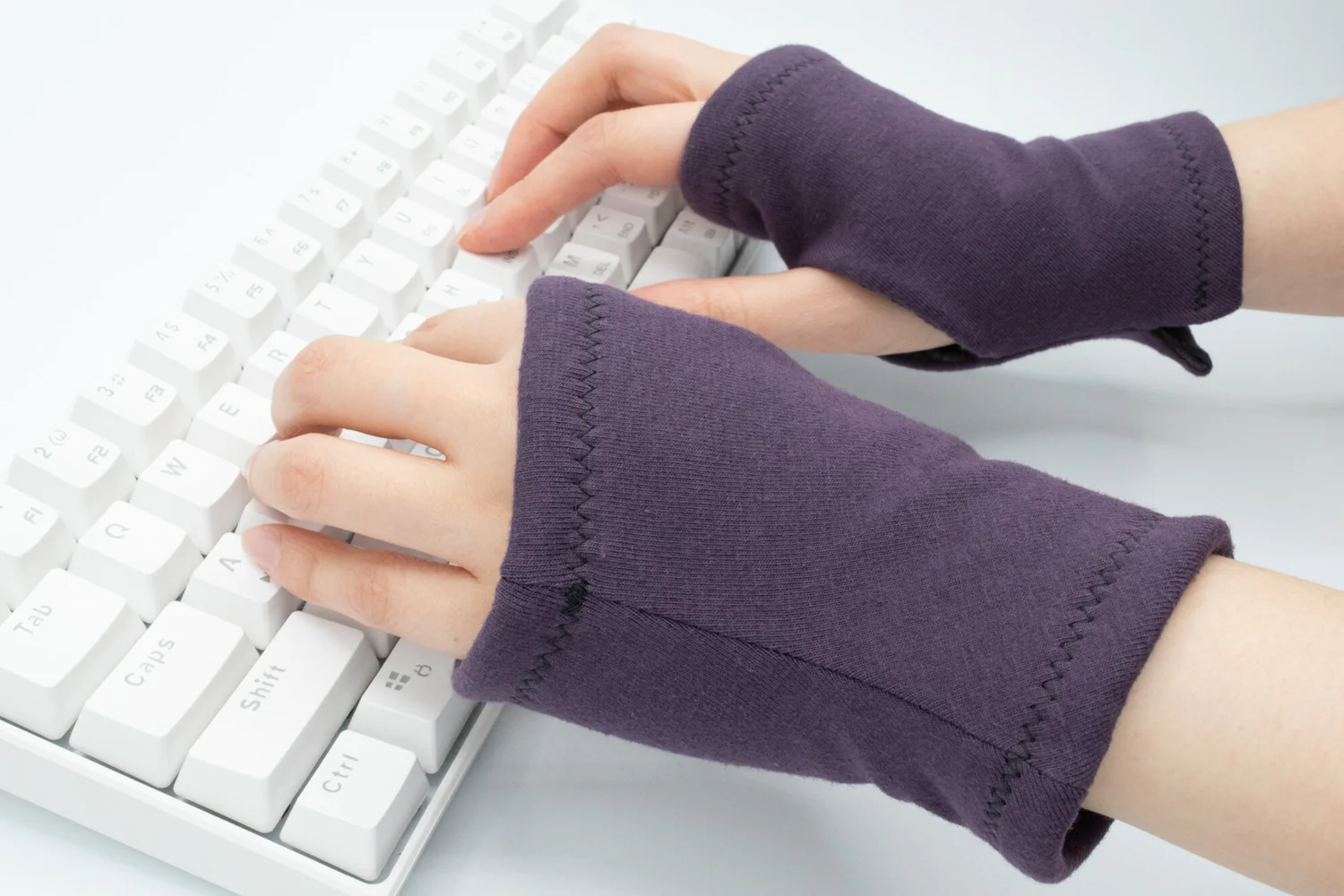 Organic Cotton Thermal Fingerless Gloves — Refiber Designs