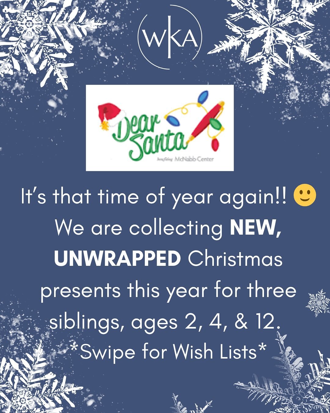 West Knox Acupuncture &amp; Integrative Medicine&rsquo;s &ldquo;Dear Santa&rdquo; Giving Project

This holiday season, our clinic is partnering with the McNabb Center&rsquo;s Dear Santa program to bring joy to three local children from low-income hou