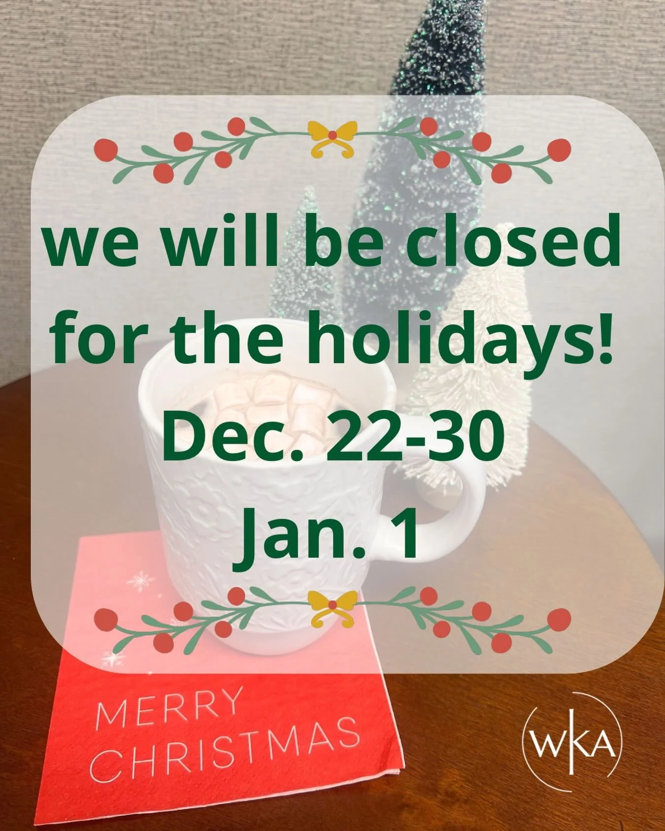Tomorrow will be the last day we are in the clinic until December 31 so if you need to squeeze in that last minute appointment or pick up a bottle of Herbs, tomorrow is the day!!! Happy holidays!!#knoxville #knox #knoxrocks