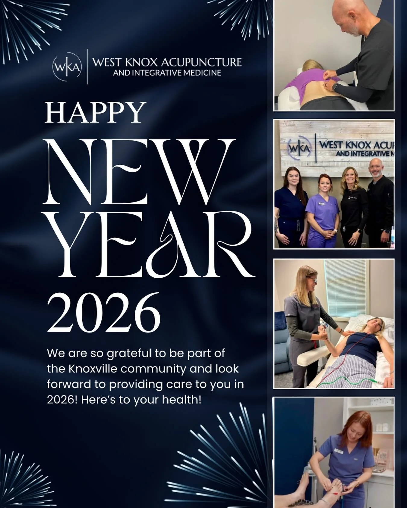 ✨ Happy New Year from West Knox Acupuncture &amp; Integrative Medicine! ✨

As we welcome a new year, we&rsquo;re filled with gratitude for our incredible patients and community. Thank you for trusting us with your health and wellness. We&rsquo;re exc