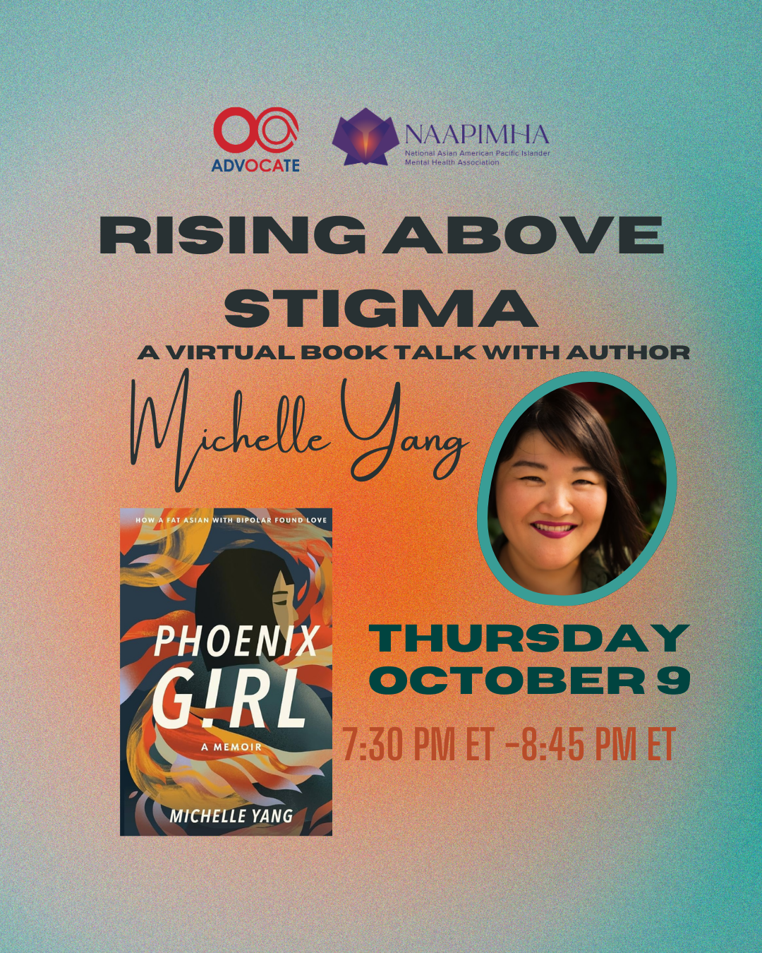 Rise Above Stigma: A Virtual Book Talk with Author Michelle Yang