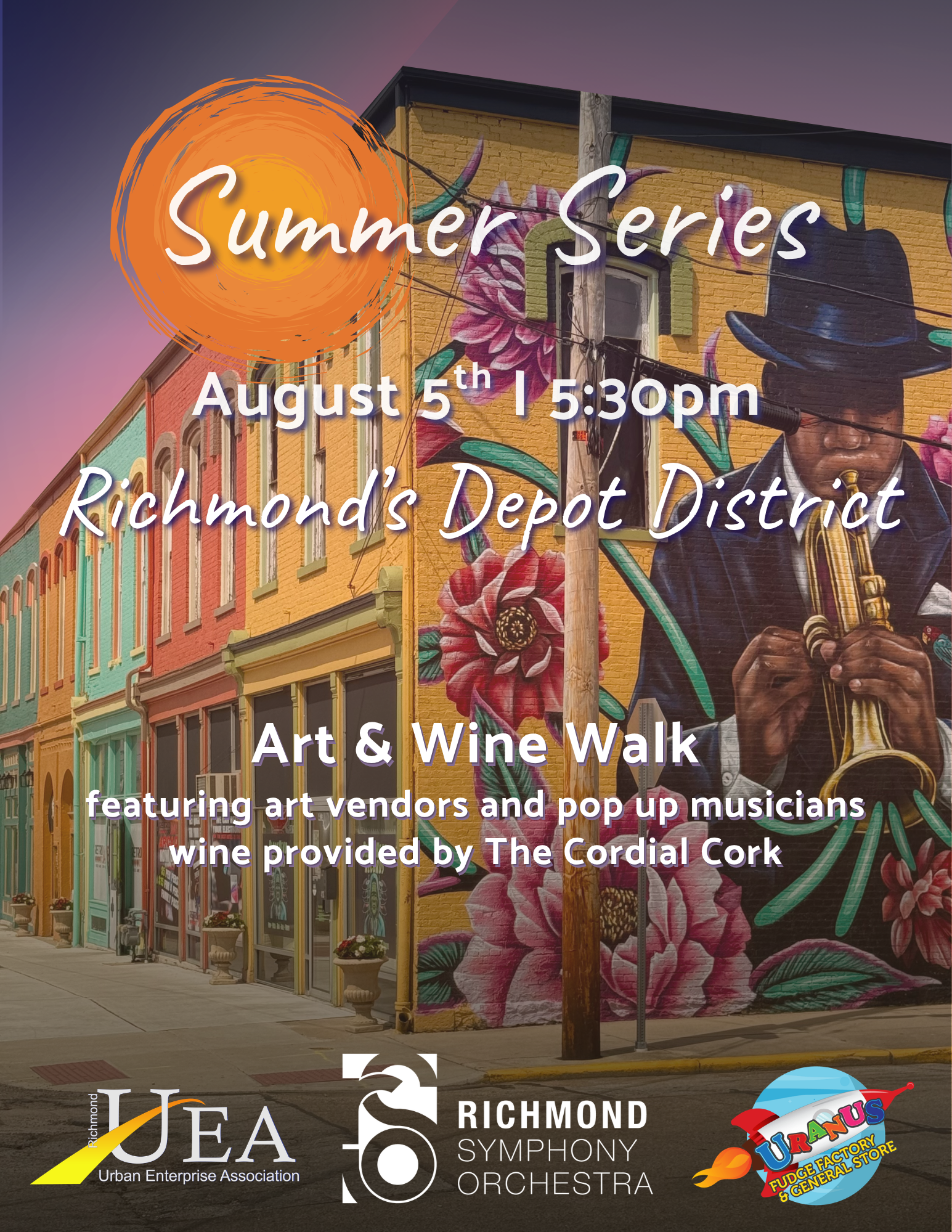 RSO Sunset Series: Art, Music &amp; Wine Walk (During the Model T Homecoming)