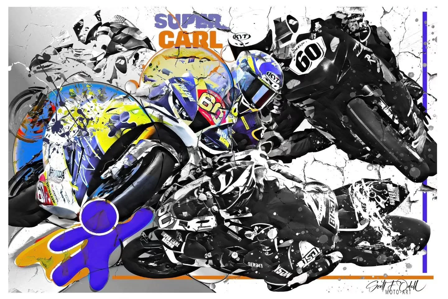Loving this new piece from @scottodell_motoart 🤩

#supercarlracing #supercarl #motoart #art #motoamerica
