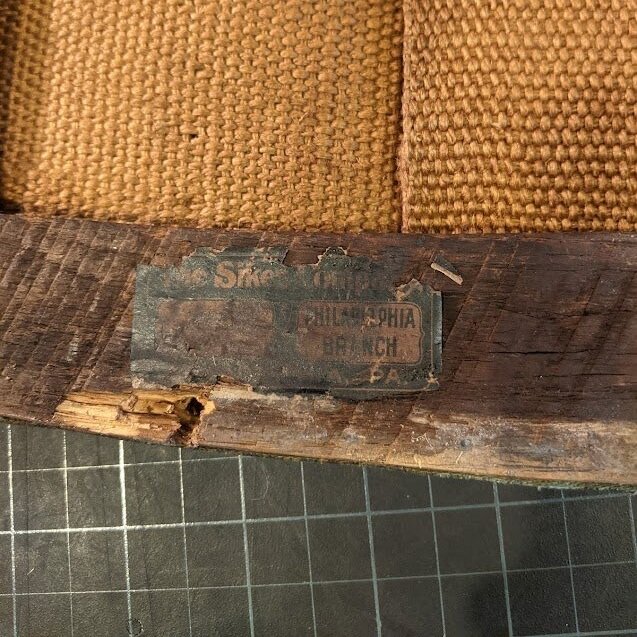 A near-century old tag reads "The Sikes Company Philadelphia Branch Philadelphia, PA"