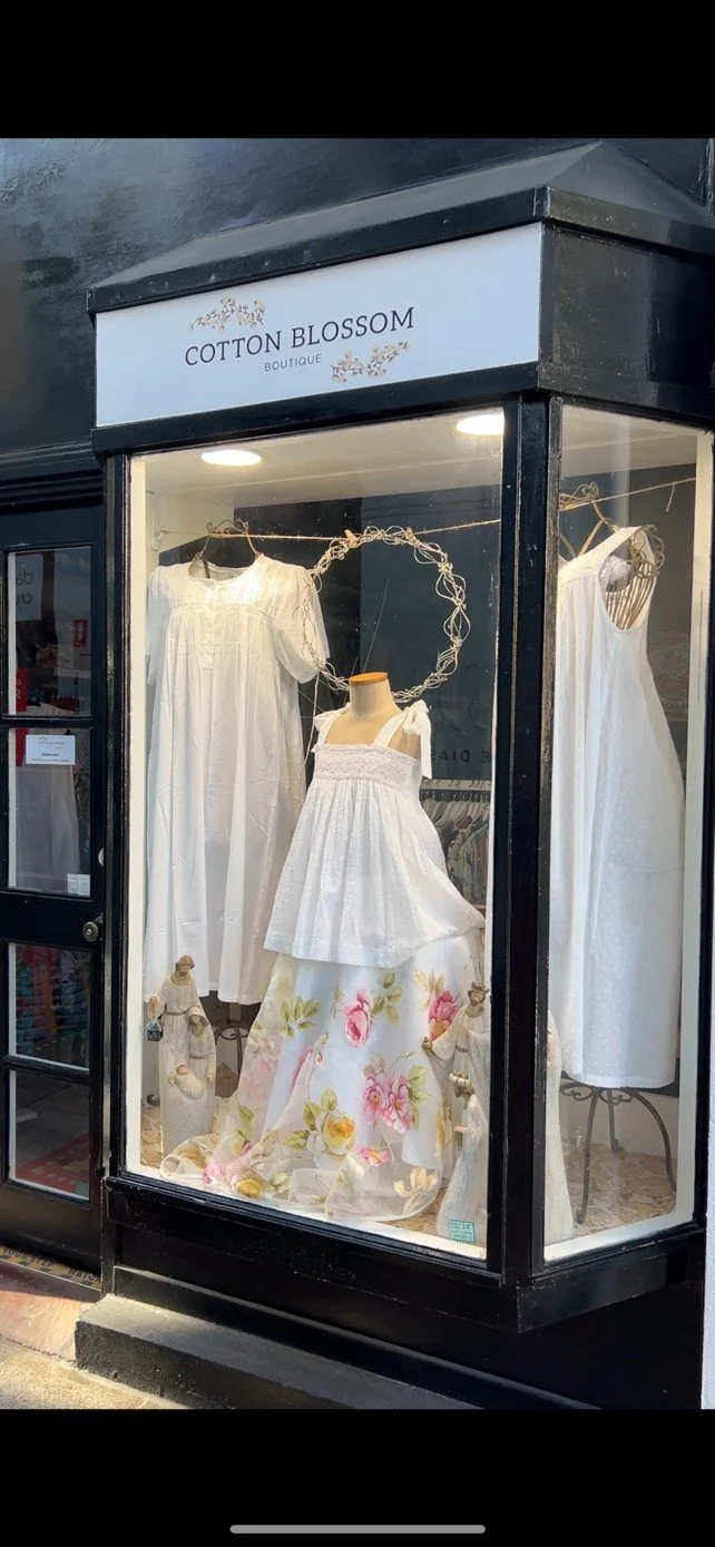 Cotton Blossom boutique display window