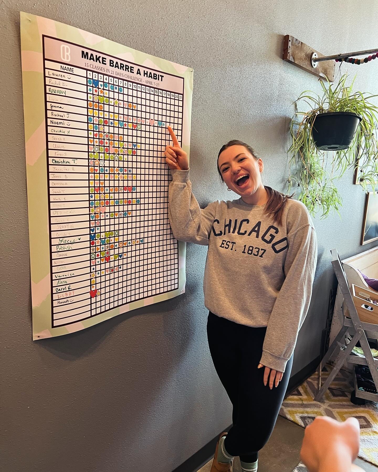 Celebrating the first to complete the challenge! 🥳Although @jennacontreras has more than her 15 stickers already, she&rsquo;s still scheduled in for more classes this week. Talk about motivation!! 💪 Keep it up, Jenna!!!

Keep rocking those stickers