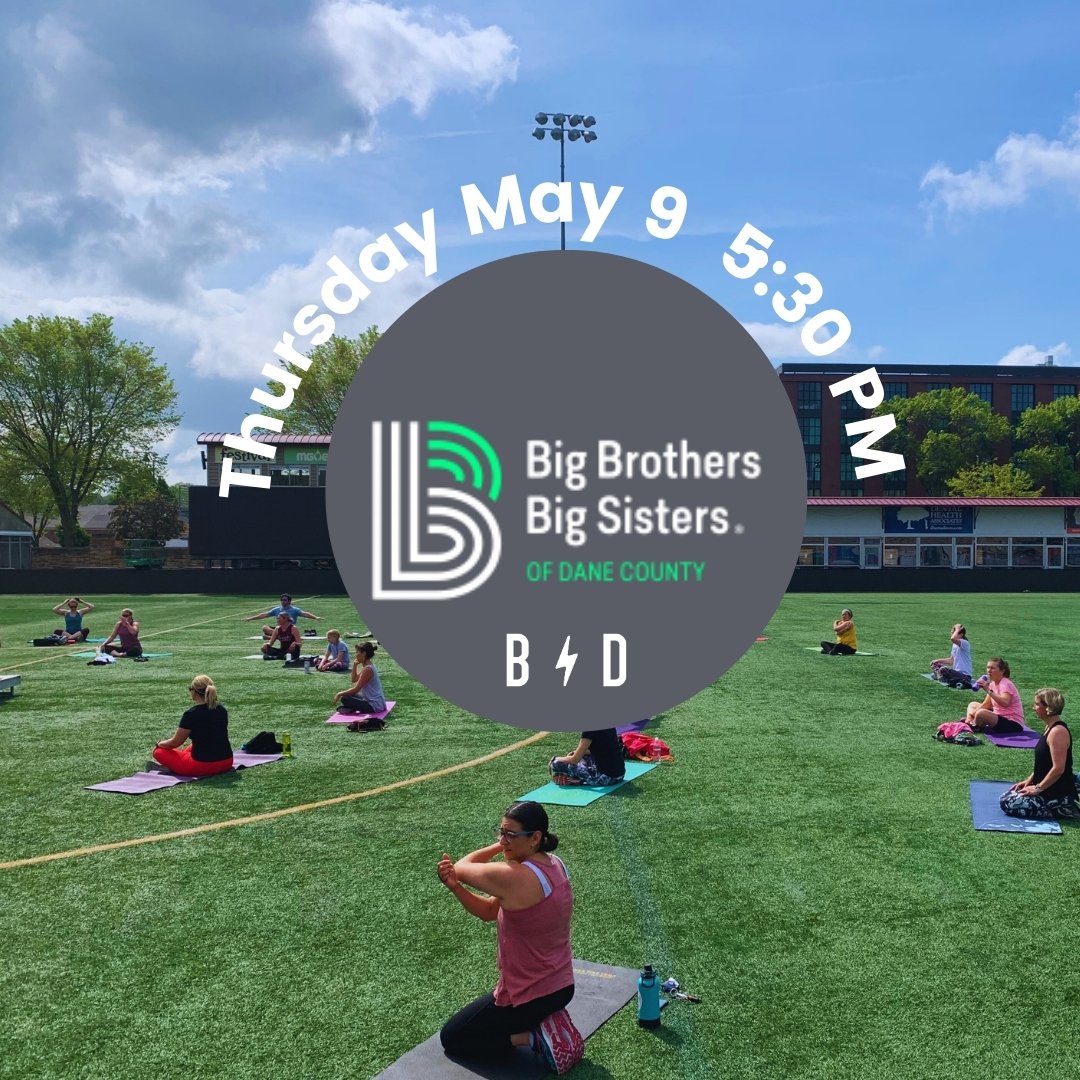 There is still time to sign up for Back for our class for a cause for the Big Brothers Big Sisters of Dane County! 💗💗💗

Join us May 9 for a free outdoor class at Breese Stevens. Sign up today to hold your spot in MindBody. To support the organizat