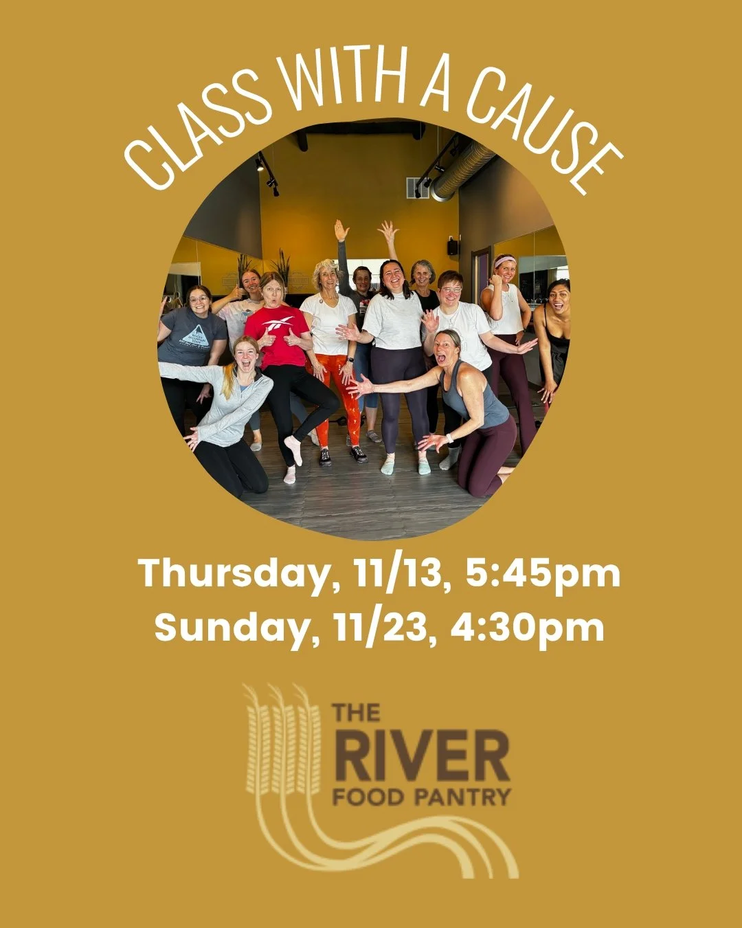 This year, maybe more than ever, our community needs our support. ❤️We are hosting two donation classes this November to support the River Food Pantry here in Madison. 🦃🥧🍎🧀🥬Free class sign up with a non-perishable food donation or online monetar