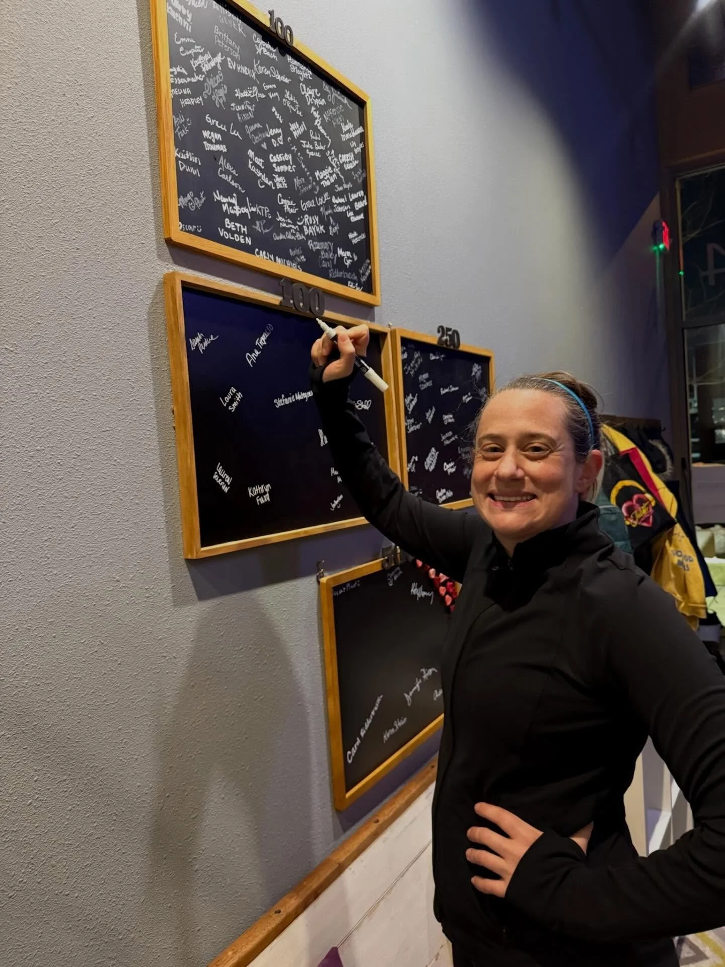 Sarah hits 100!!!! Huge shoutout to Sarah for hitting 100 classes this week. We&rsquo;re so proud of you! You&rsquo;re killing it 👏💯👏💯👏💯