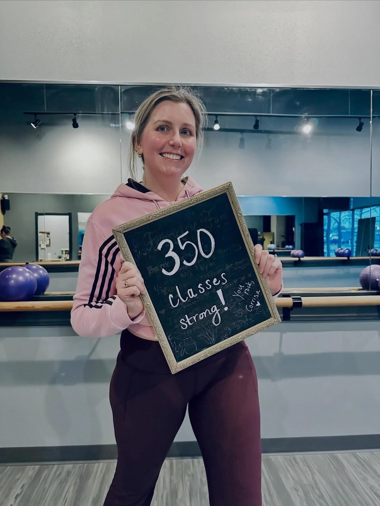 We had to make our own board to celebrate this win! 350 classes strong for Corrisa! Keep rocking it 💪

On the topic of challenging yourself, we have something fun cooking for April. Hint: it involves stickers!! 🌸Stay tuned for announcements in the 