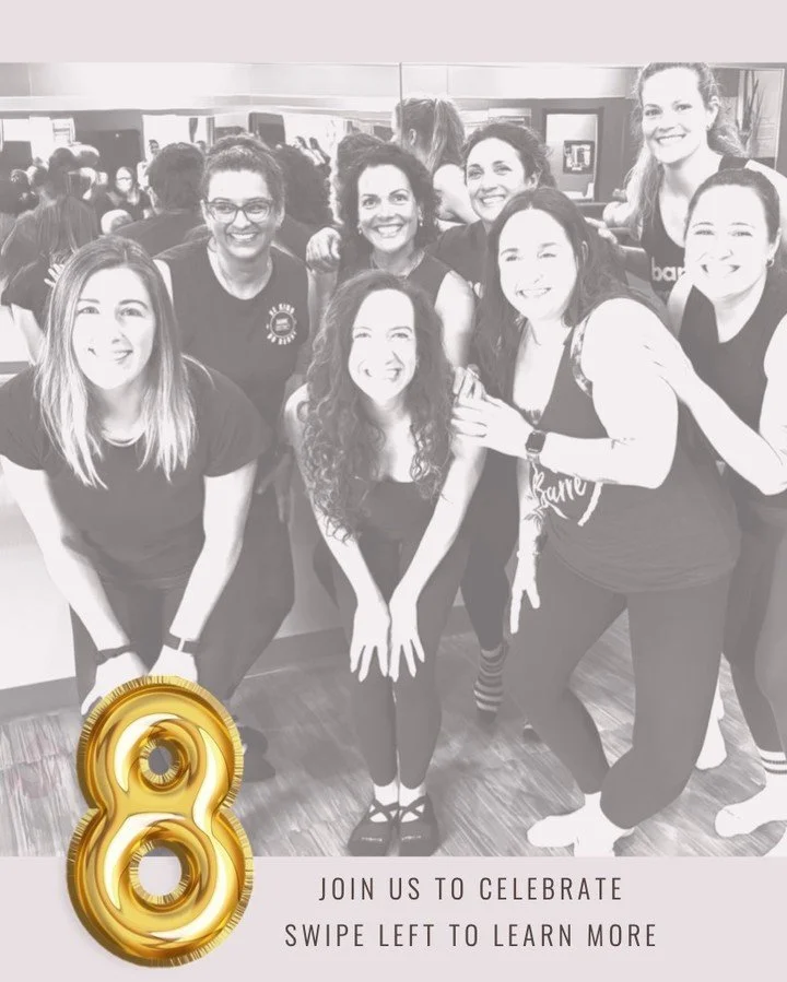 It's our birthday! 🎂 October marks 8 YEARS of Barre District! 🥳 We would not be here without all of you, thank you for making it happen! 👏👏👏

To celebrate all the goodness, we have two weeks of happenings and fun at the studio. ⭐️ Join us for a 