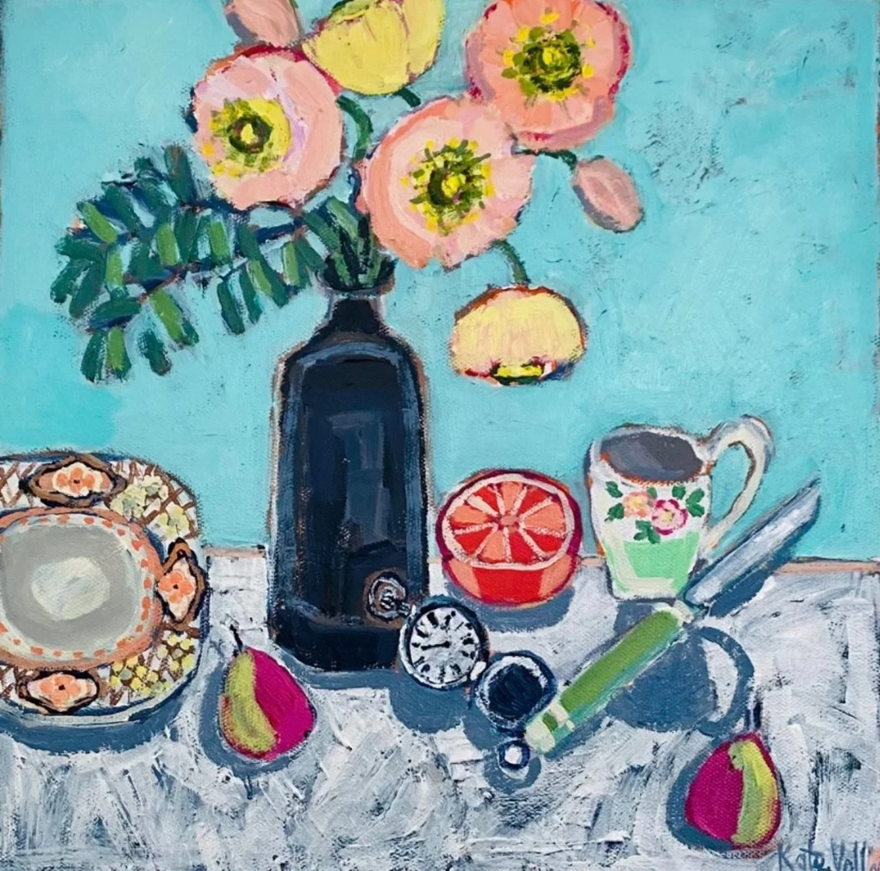 Still Life for Beginners in acrylic with Kate Vella 28th April 12 til 5pm