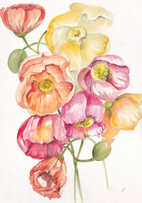 Relaxed Floral Watercolour Workshop with Fiona Boxall 1st Dec 10am til 4pm