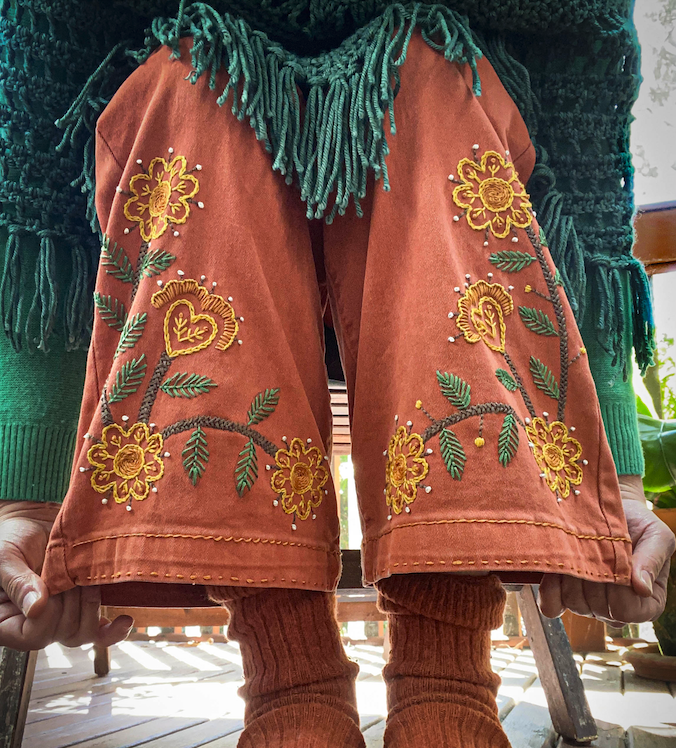 Garment Embroidery - Transform the clothes you already have - 2 day workshop with Kasia Jacquot 9th and 10th Sept - 10 til 4 pm