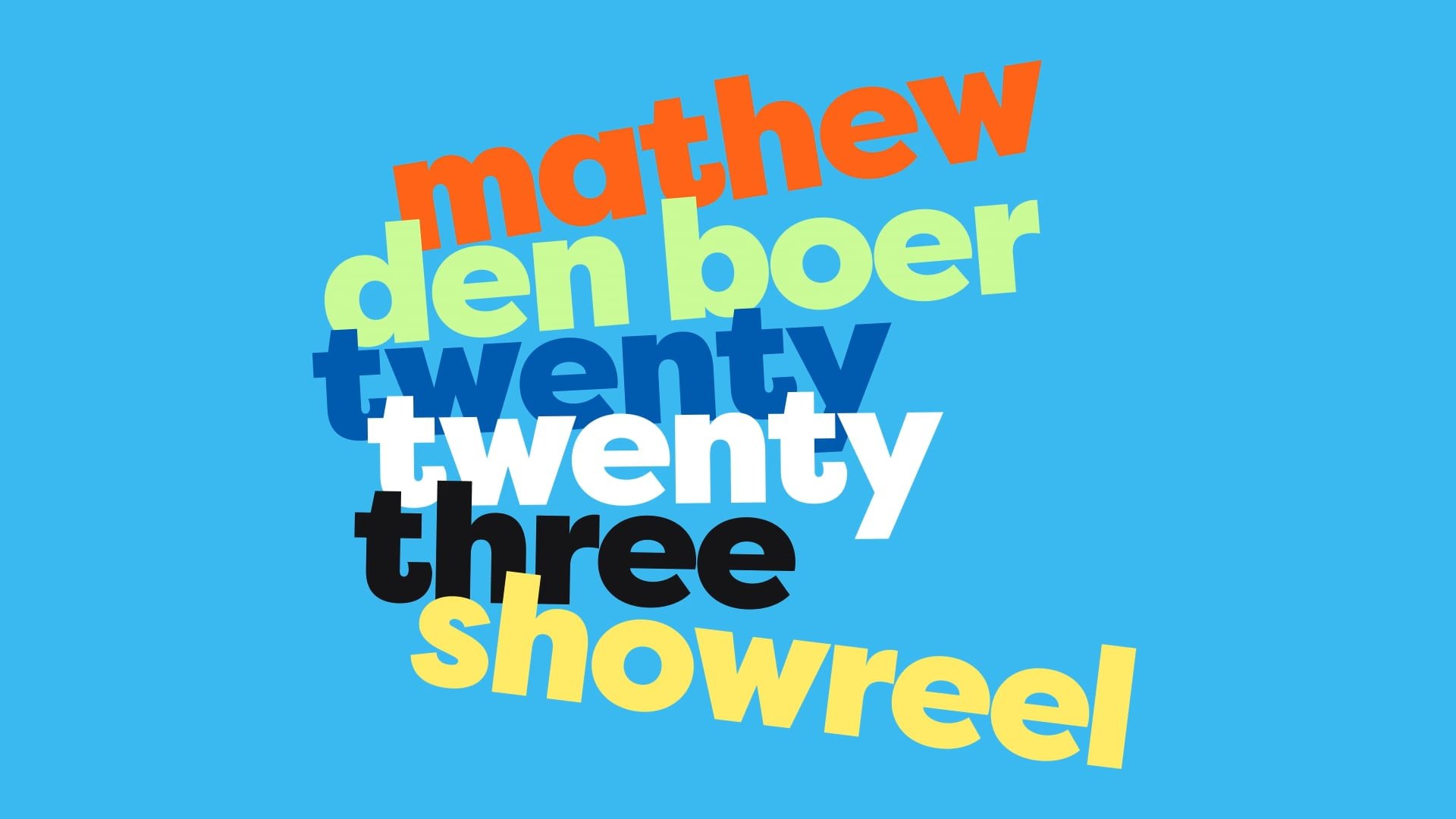 2023 showreel