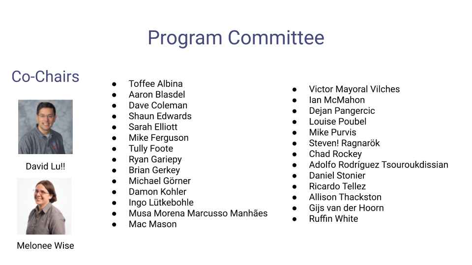 ROSCon Program Committee