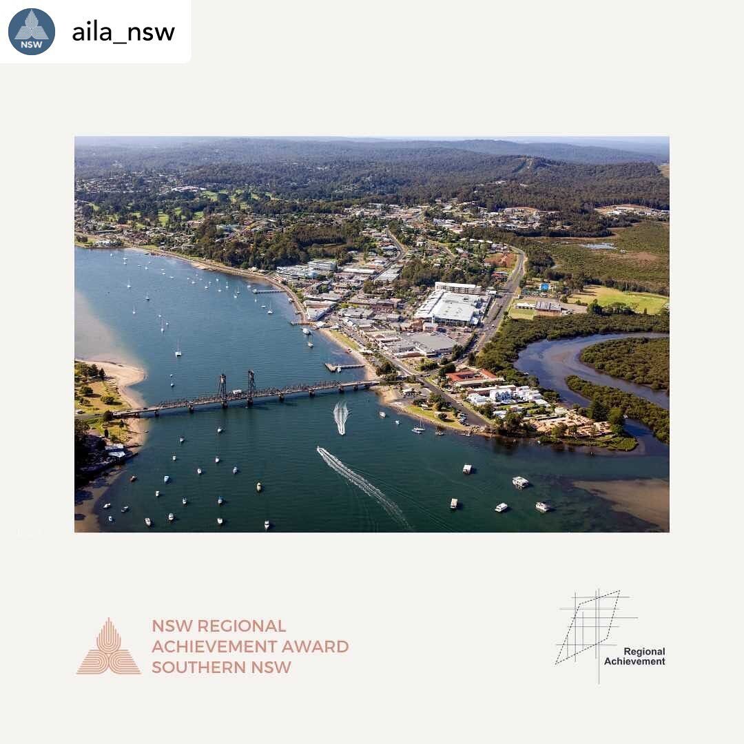 .... And we&rsquo;re even more thrilled to have also received the 2021 NSW Regional Achievement Award 👏🏻🍾

@aila_nsw award citation

Eurobodalla Shire Council and the landscape architects evolved the Batemans Bay Waterfront Master Plan and Activat