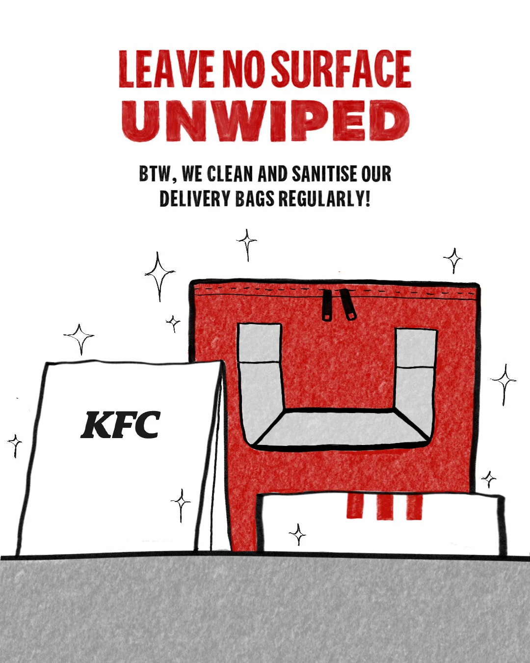 KFC Ramadan 2021 post. Illustration and layout by me.
