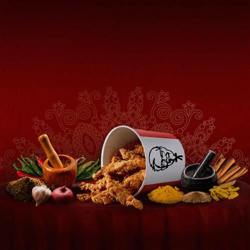 KFC Deepavali post proposal. Art and animation by me.