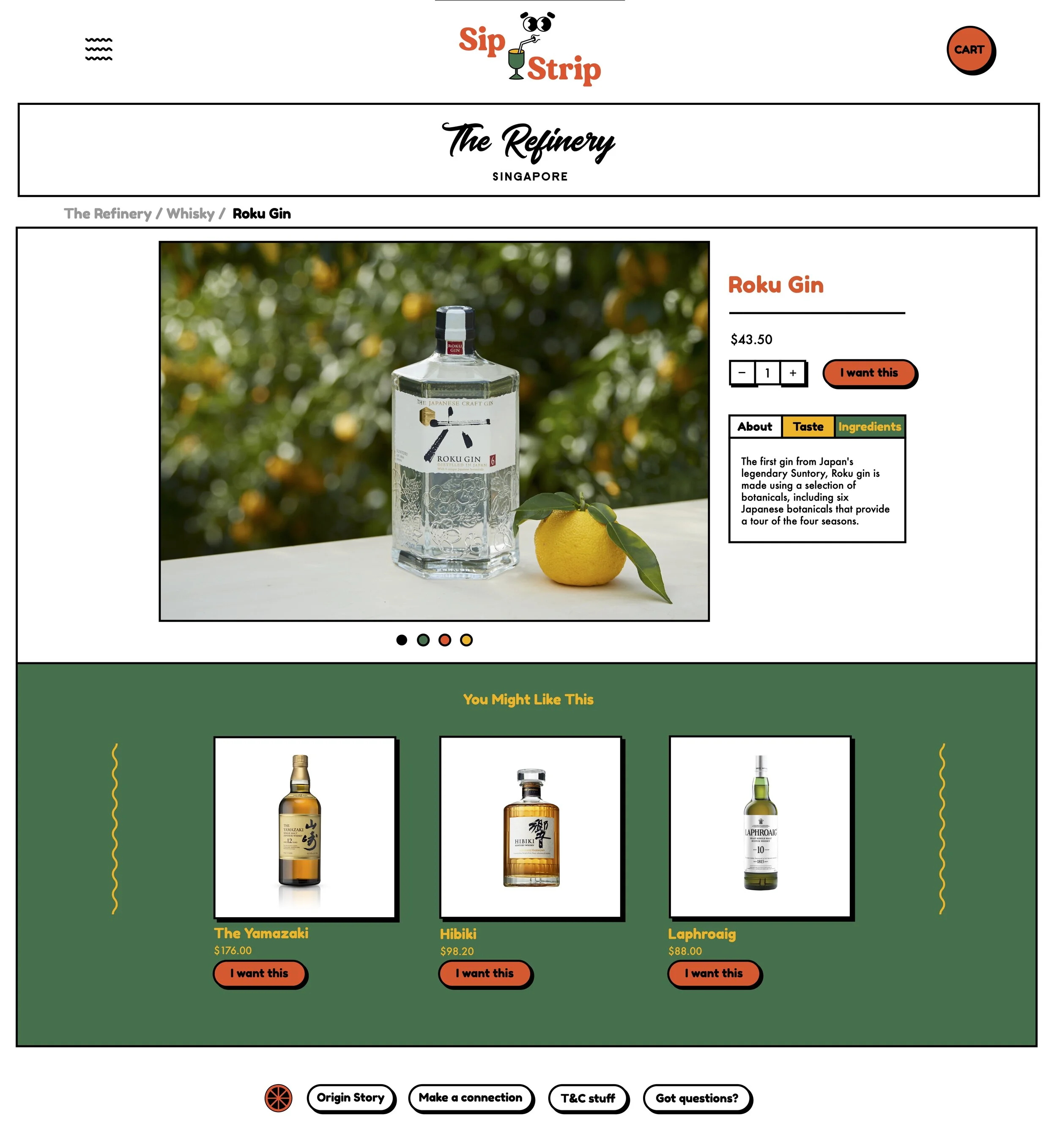 Desktop product page - option 1.