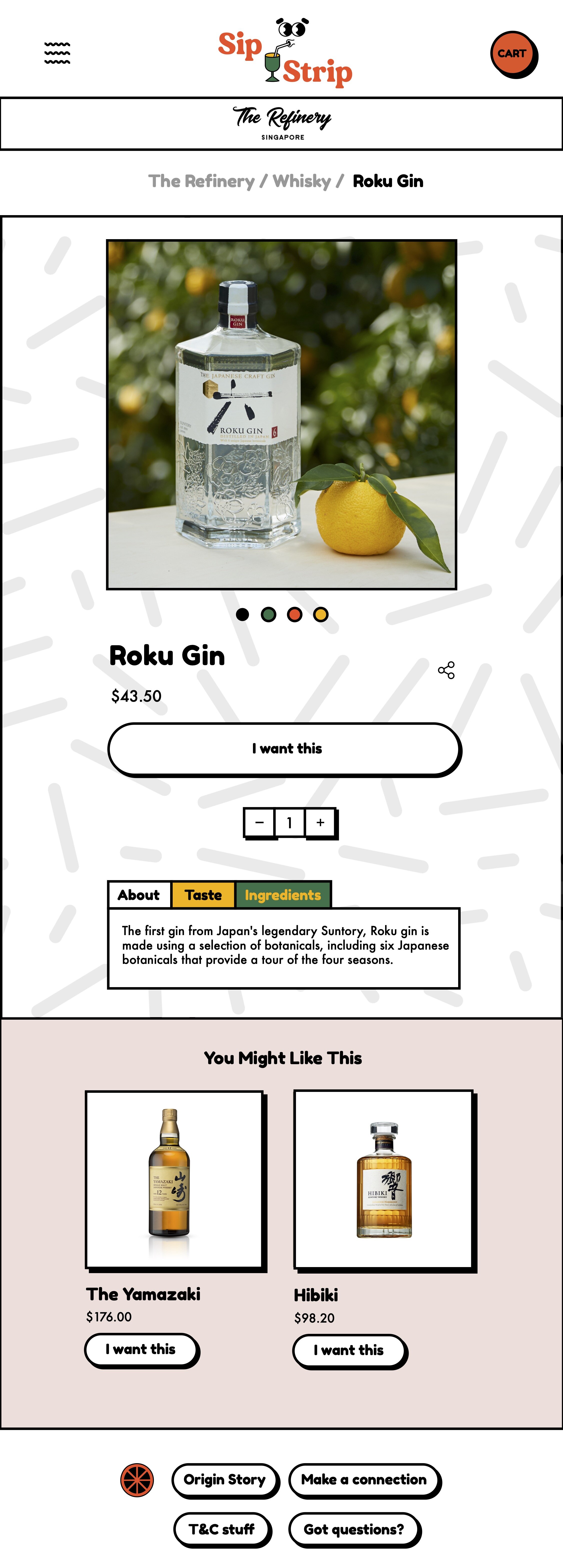 Mobile product page - option 2.