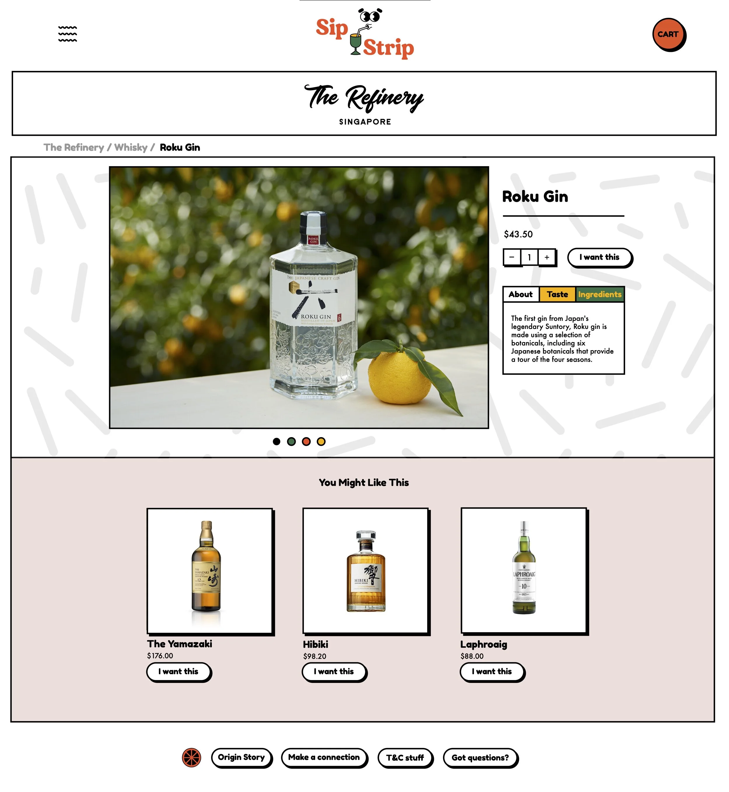 Desktop product page - option 2.