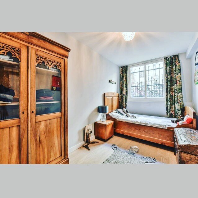 So much #love and #warmth in this room. 
The #mahoganywood combined with the #softtonecolors make a beautiful combination. 
We accentuated this bedroom with soft, natural colors and antique materials for a nice mix and match for a young boy, who love