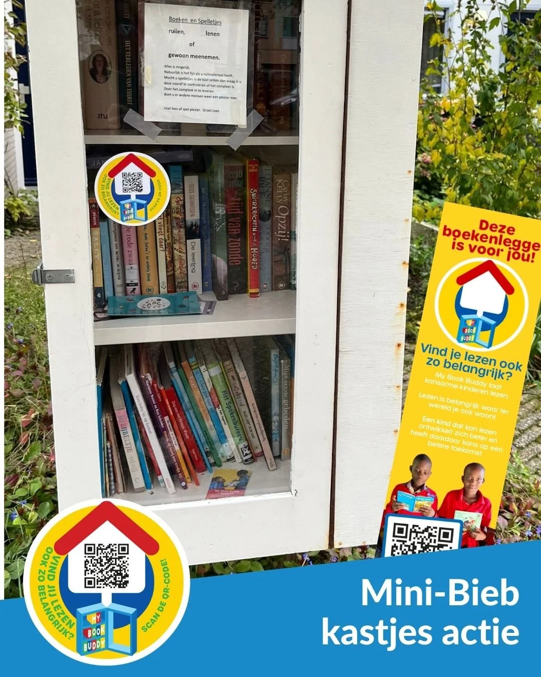 📚✨ En nog eentje!
Er doet weer een nieuw biebkastje mee in Amersfoort! 🎉 Kom je hem bezoeken op de Bramantestraat 8? Hier vind je ook de boekenleggers als onderdeel van onze campagne.

Fijn weekend.

#MyBookBuddy #Biebkastje #Amersfoort #BoekenDele
