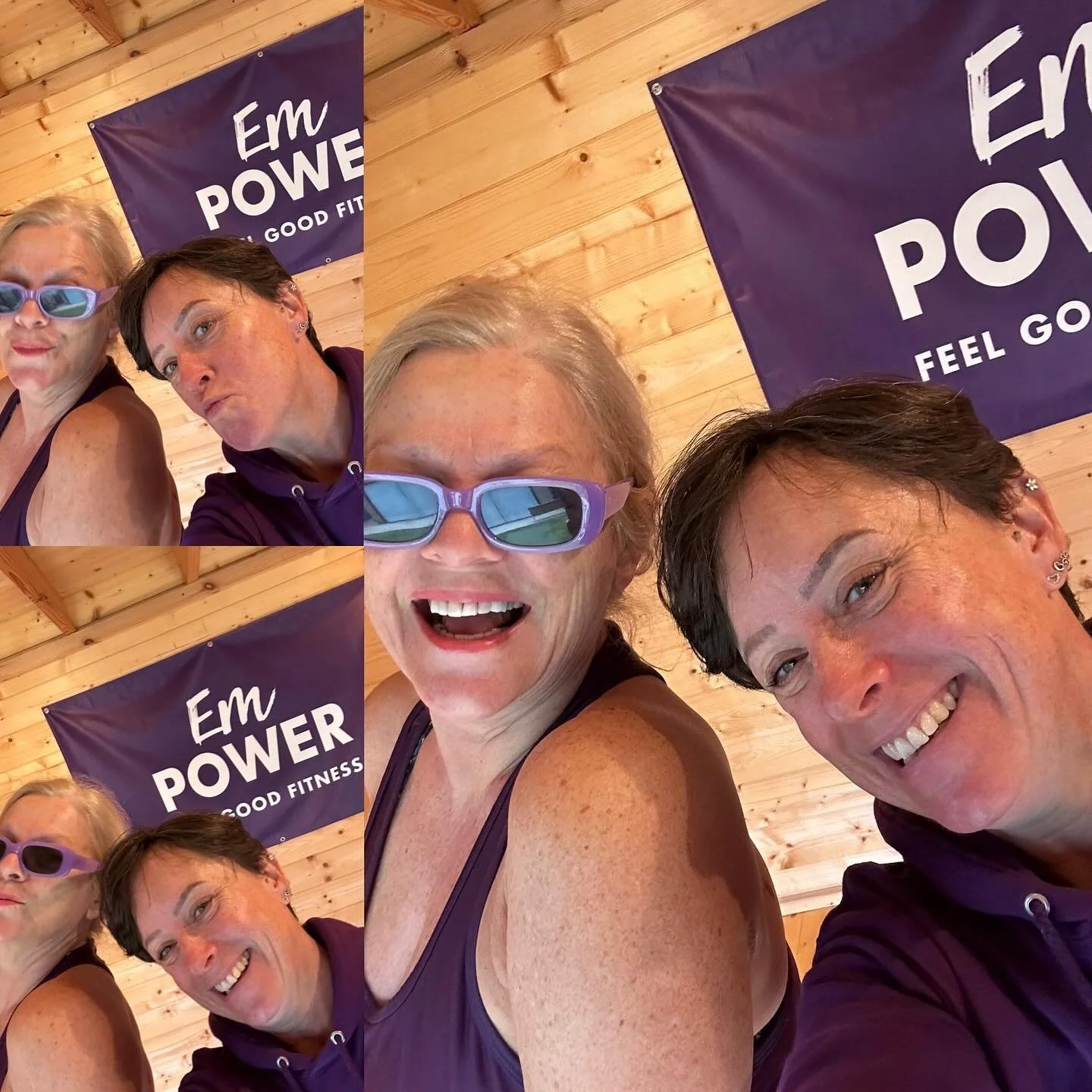 When your client turns up perfectly on brand 💜💪 We couldn&rsquo;t resist having a little fun with the camera before the real work began! Love a session that starts with great vibes @jemma.churchill 💪🏻💜🎉 #mentalandphysicalhealth #empowerfitpt #t