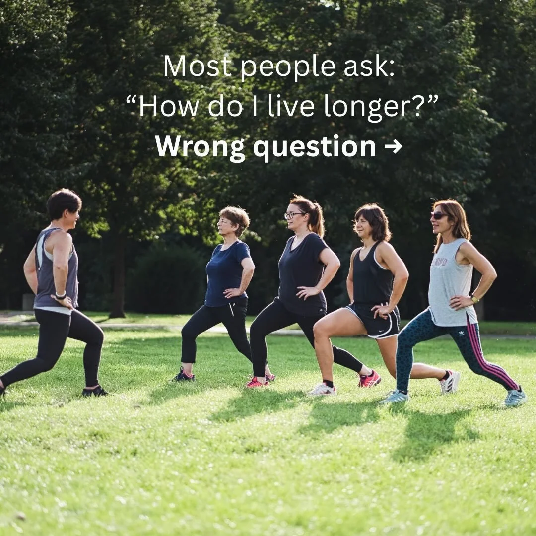 The real goal isn&rsquo;t just living longer.
It&rsquo;s maintaining the strength, energy and confidence to actually enjoy those extra years.

Strength training supports bone health, muscle mass, balance and energy &mdash; all things that become even