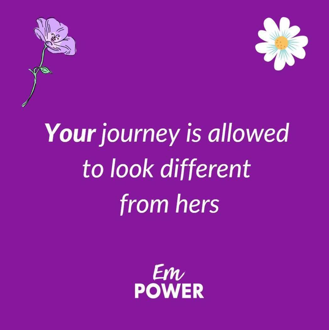 Your journey is allowed to look different from hers.

There is no one way to do this.
No perfect timeline.
No &ldquo;right&rdquo; pace.

Just your life, your energy, your way 💜