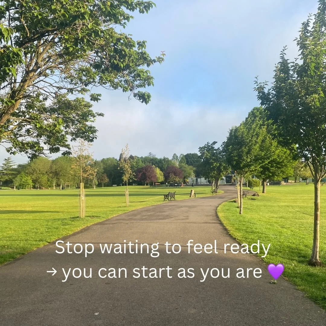 You don&rsquo;t have to feel ready
to begin

That &ldquo;I&rsquo;ll start when I feel&hellip;&rdquo; feeling?
&rarr; more motivated
&rarr; more organised
&rarr; more like myself

It can keep you stuck
for longer than you realise

Because motivation i