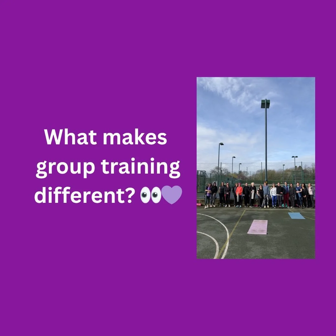 Group training isn&rsquo;t just about fitness&hellip;
it&rsquo;s about how it feels to show up 💜
⠀
&rarr; knowing you&rsquo;re not doing it alone
&rarr; being supported (without pressure)
&rarr; having structure when your brain is already full
⠀
And