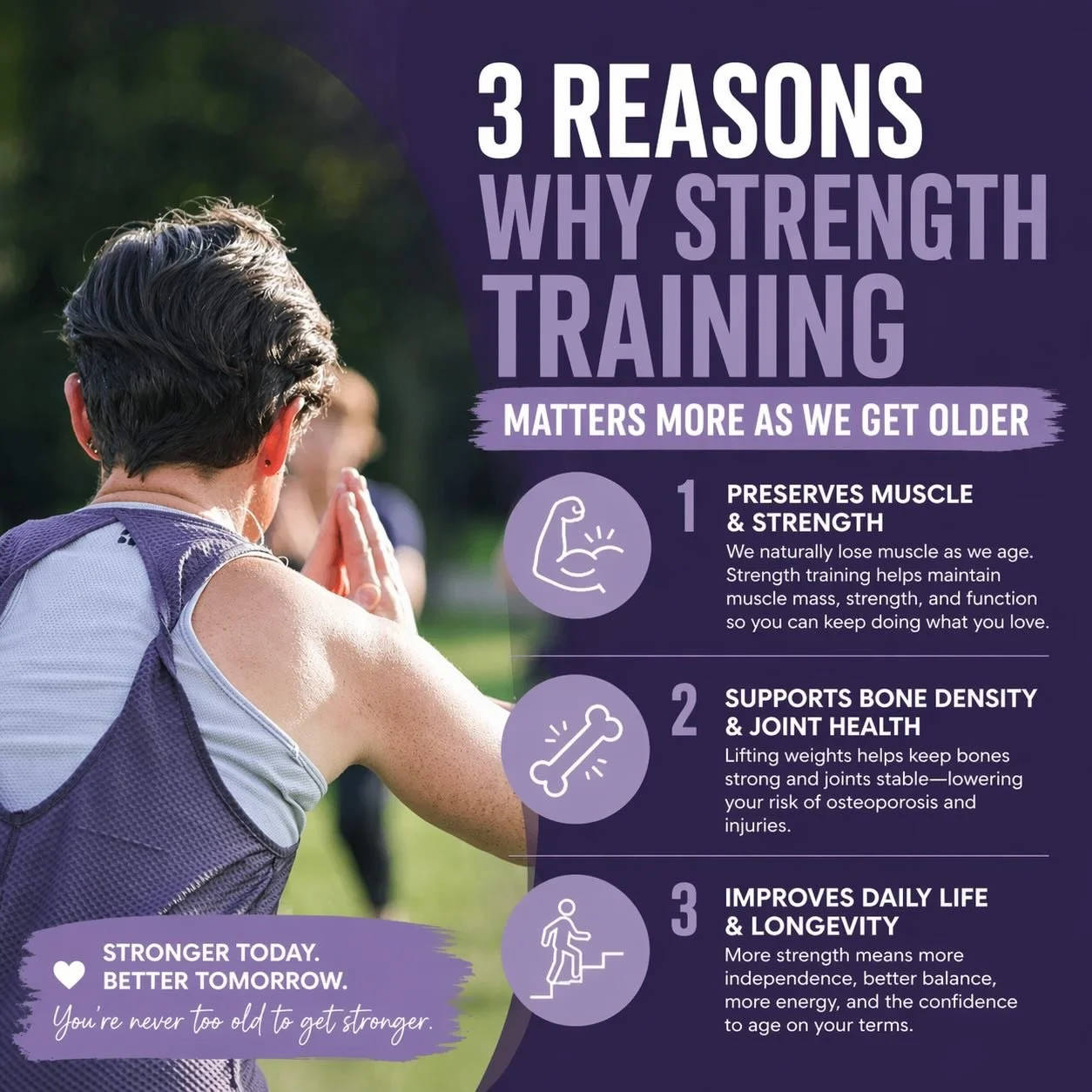 Strong isn&rsquo;t about getting smaller &mdash; it&rsquo;s about staying capable, confident, and independent for life.

⠀
If you want to age well&hellip; strength training isn&rsquo;t optional.

⠀
It&rsquo;s one of the best investments you can make 