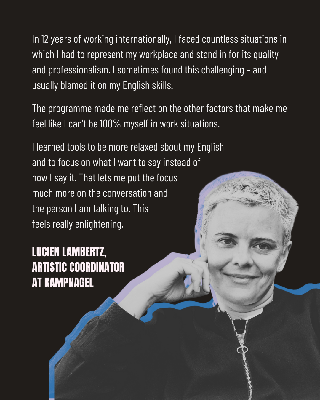 EDGY English coaching testimonial Sarah Plochl