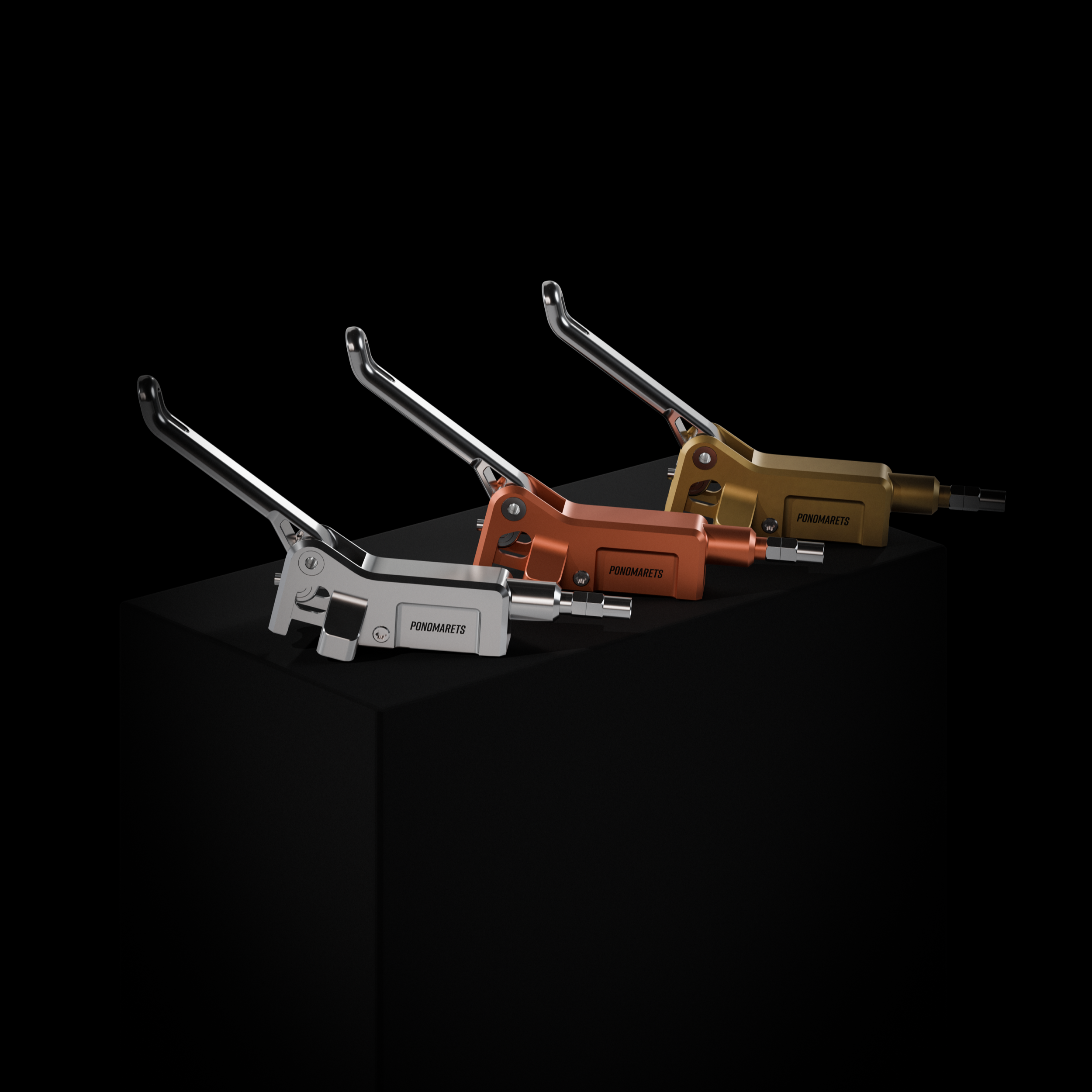 Ponomarets brake levers in different finishes.