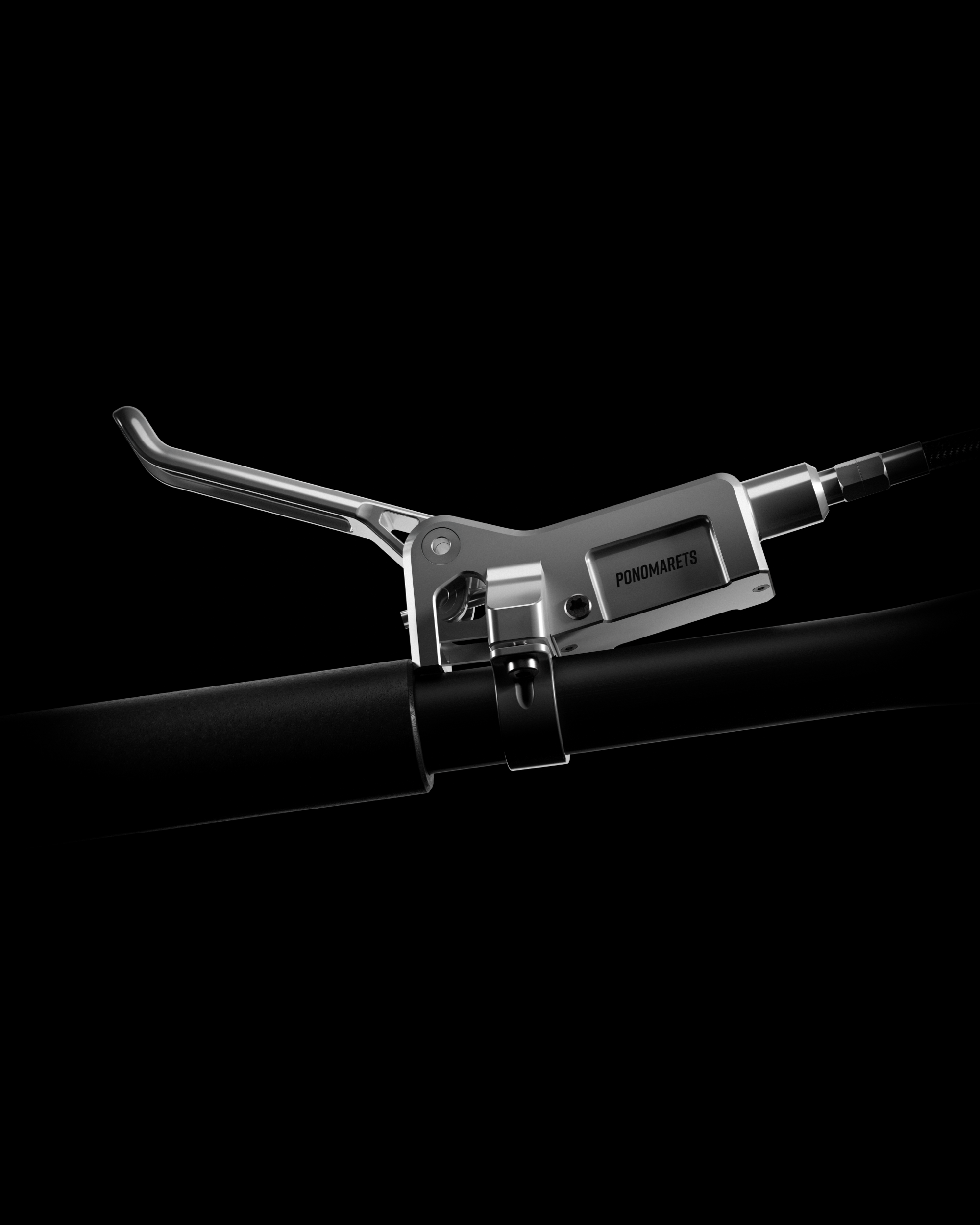 Ponomarets brake lever assembly close-up.