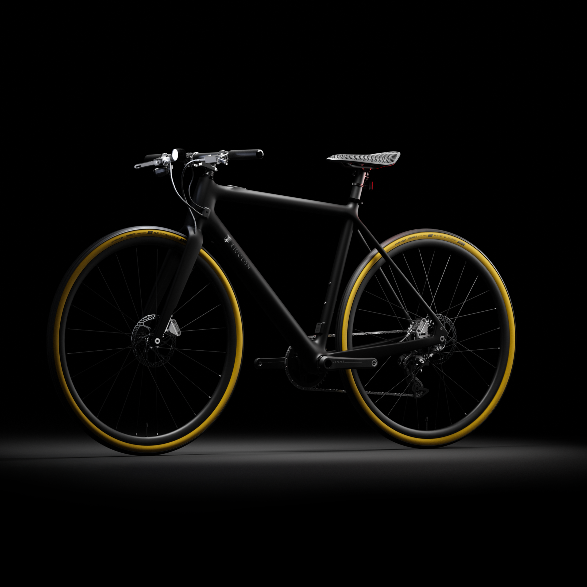 Ponomarets EIDOLON eBike finished in Jet Black carbon frame with exclusive Ponomarets disc brakes.