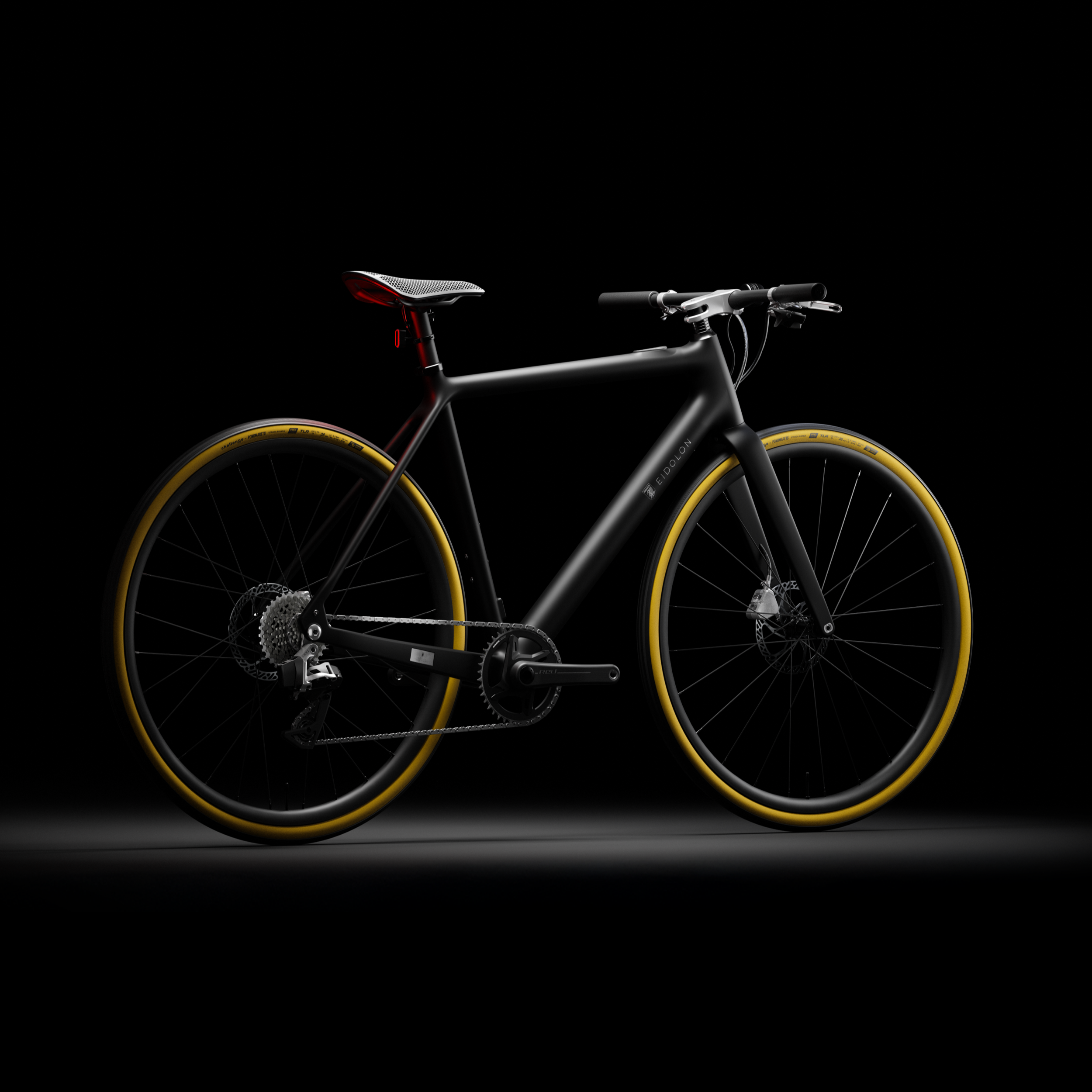 Ponomarets EIDOLON eBike finished in Jet Black carbon frame with exclusive Ponomarets disc brakes.