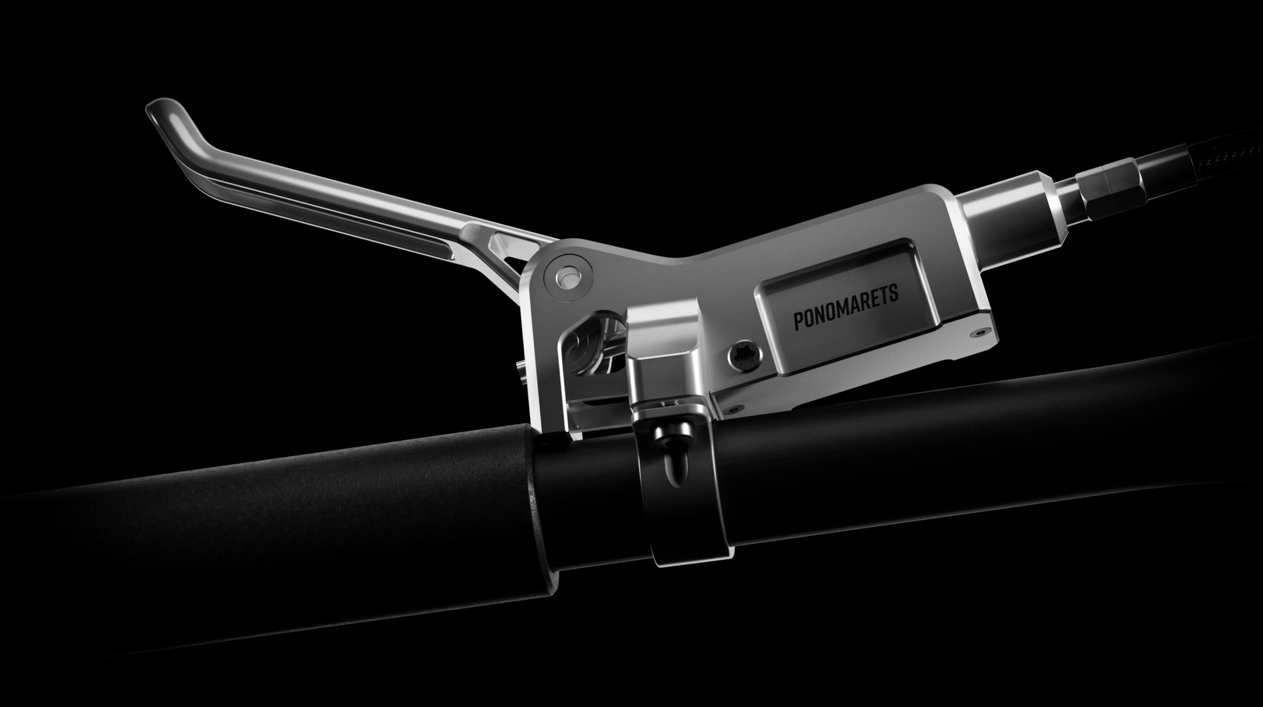 Ponomarets brake lever assembly close-up.