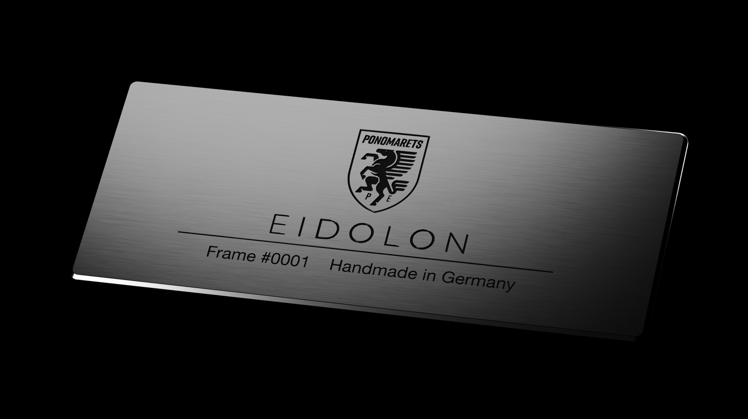 EIDOLON frame plate with Ponomarets Crest and frame #0001.