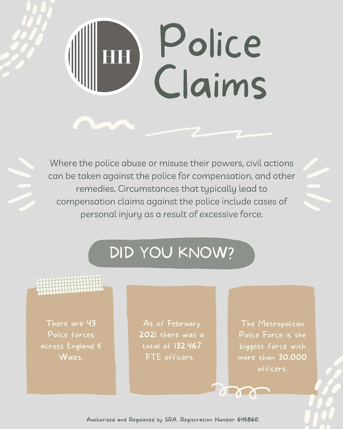 The Police do a great job however mistakes can sometimes be made. Compensation can be claimed where an individual is unlawfully arrested, detained, or has been the subject of malicious prosecution or other forms misconduct or mistreatment. Where an i