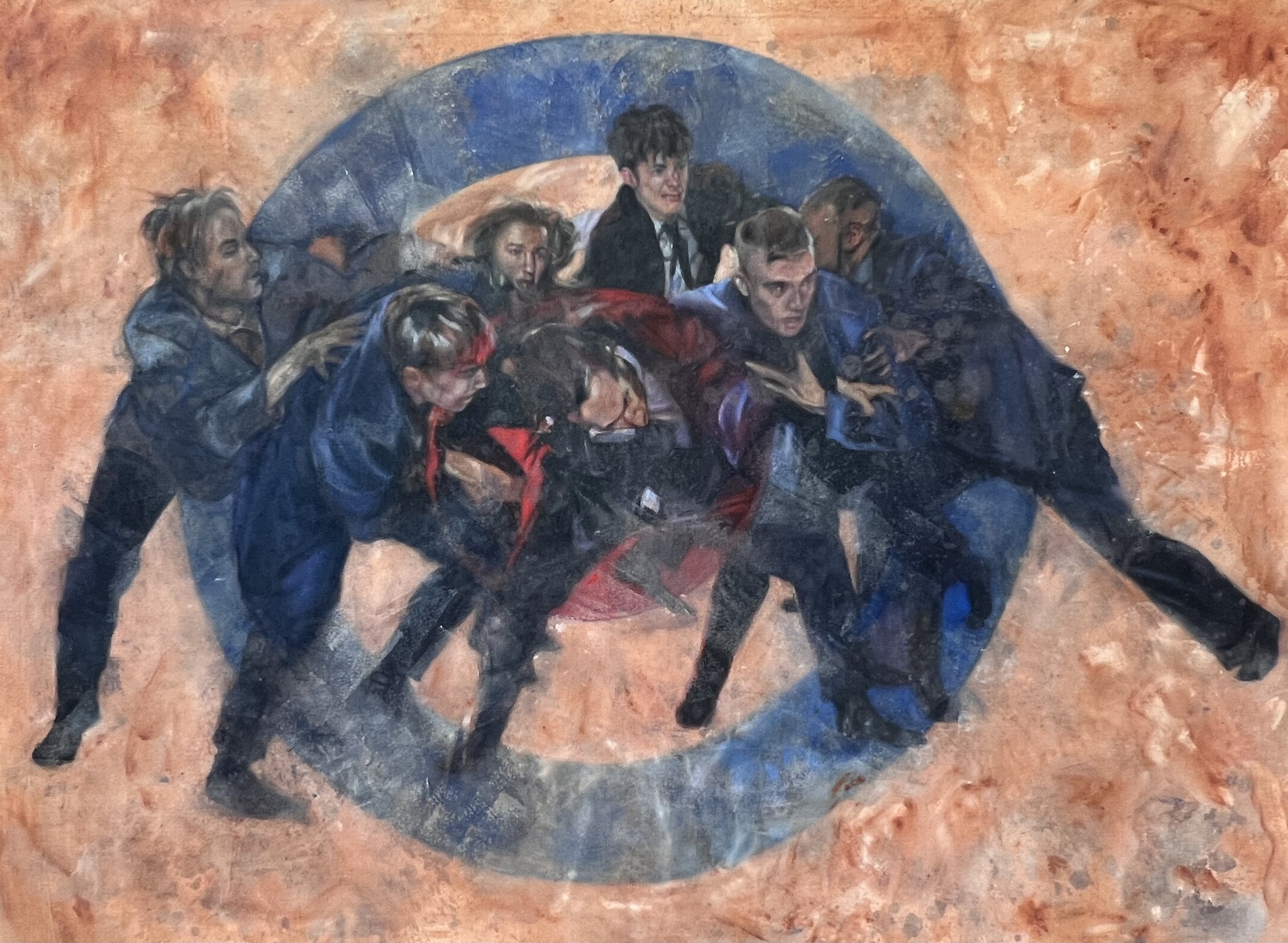 Quadrophenia Fight, painting by Henrietta Graham