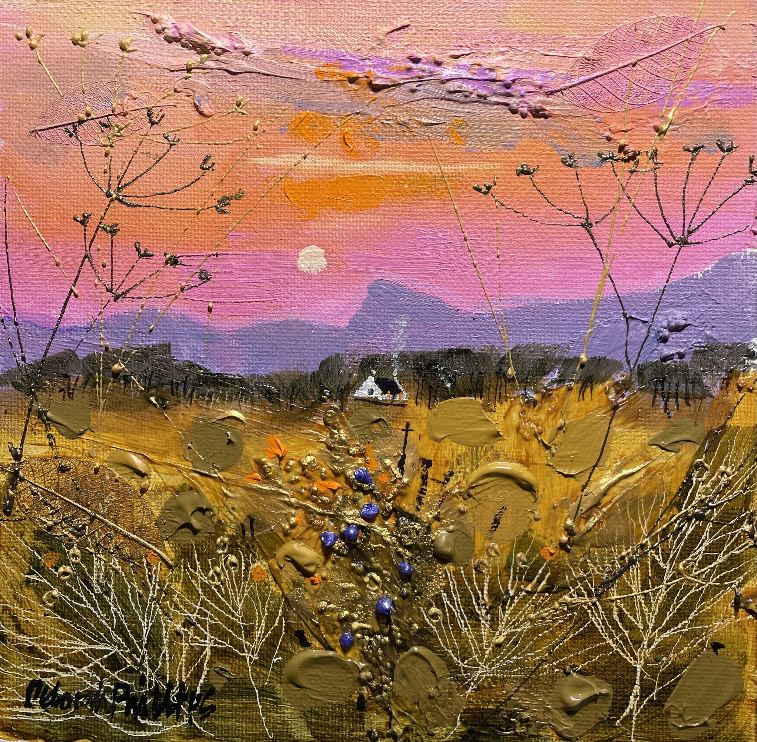 Mild Autumn Sunset. 6" x 6"