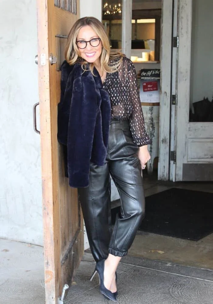 Leather Jacket Night Outfit Black Going Out Jacket Store