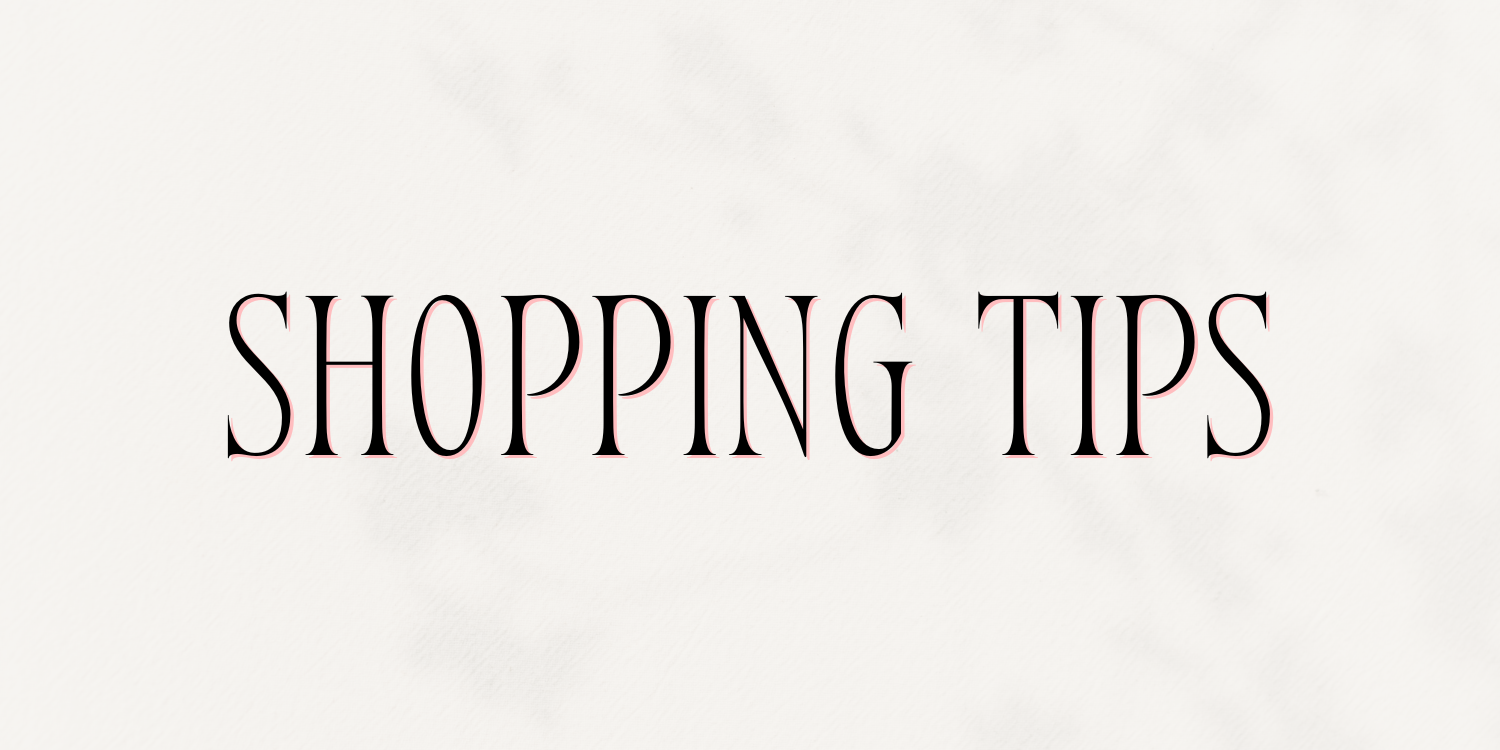Module 13: Shopping Tips